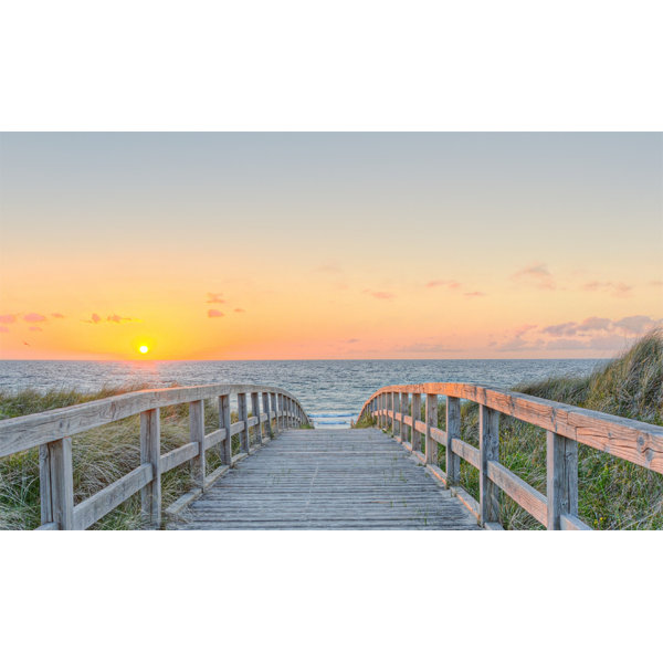 Haus am Meer Leinwandbild Steg zum Strand | Wayfair.de